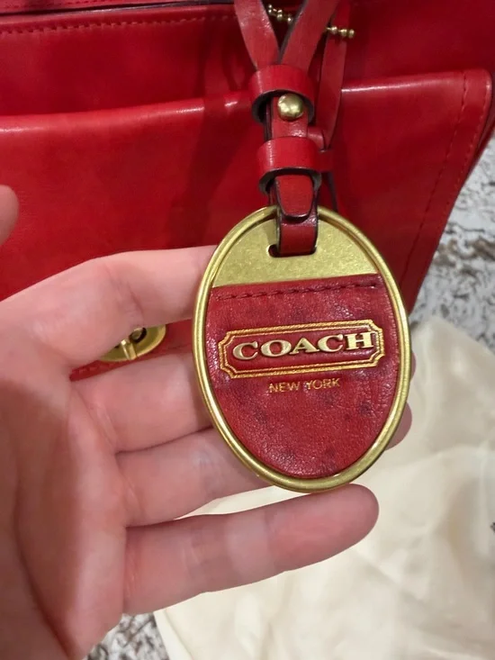 COACH POCKET TOTE LEGACY AMERICAN ICONS 19982 W/OG TASSEL HANGTAG & BRASS FOB - Picture 2 of 10